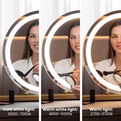 Nuvoo Make-up Spiegel - Visagie Spiegel - Hollywood Spiegel - Diameter 50cm - 3 Licht Tinten - Dimbaar - USB Telefoonoplader - Goud 14 Nuvoo Make-up Spiegel - Visagie Spiegel - Hollywood Spiegel - Diameter 50cm - 3 Licht Tinten - Dimbaar - USB Telefoonoplader - Goud -Make-Up Poeder Verkoop 1200x1200 1124