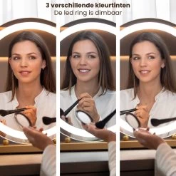 Nuvoo Make-up Spiegel - Visagie Spiegel - Hollywood Spiegel - Diameter 50cm - 3 Licht Tinten - Dimbaar - USB Telefoonoplader - Goud 17 Nuvoo Make-up Spiegel - Visagie Spiegel - Hollywood Spiegel - Diameter 50cm - 3 Licht Tinten - Dimbaar - USB Telefoonoplader - Goud -Make-Up Poeder Verkoop 1200x1200 1126