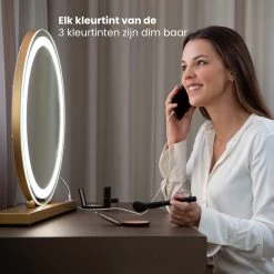 Nuvoo Make-up Spiegel - Visagie Spiegel - Hollywood Spiegel - Diameter 50cm - 3 Licht Tinten - Dimbaar - USB Telefoonoplader - Goud 18 Nuvoo Make-up Spiegel - Visagie Spiegel - Hollywood Spiegel - Diameter 50cm - 3 Licht Tinten - Dimbaar - USB Telefoonoplader - Goud -Make-Up Poeder Verkoop 1200x1200 1127