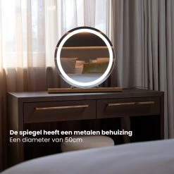Nuvoo Make-up Spiegel - Visagie Spiegel - Hollywood Spiegel - Diameter 50cm - 3 Licht Tinten - Dimbaar - USB Telefoonoplader - Goud 22 Nuvoo Make-up Spiegel - Visagie Spiegel - Hollywood Spiegel - Diameter 50cm - 3 Licht Tinten - Dimbaar - USB Telefoonoplader - Goud -Make-Up Poeder Verkoop 1200x1200 1130