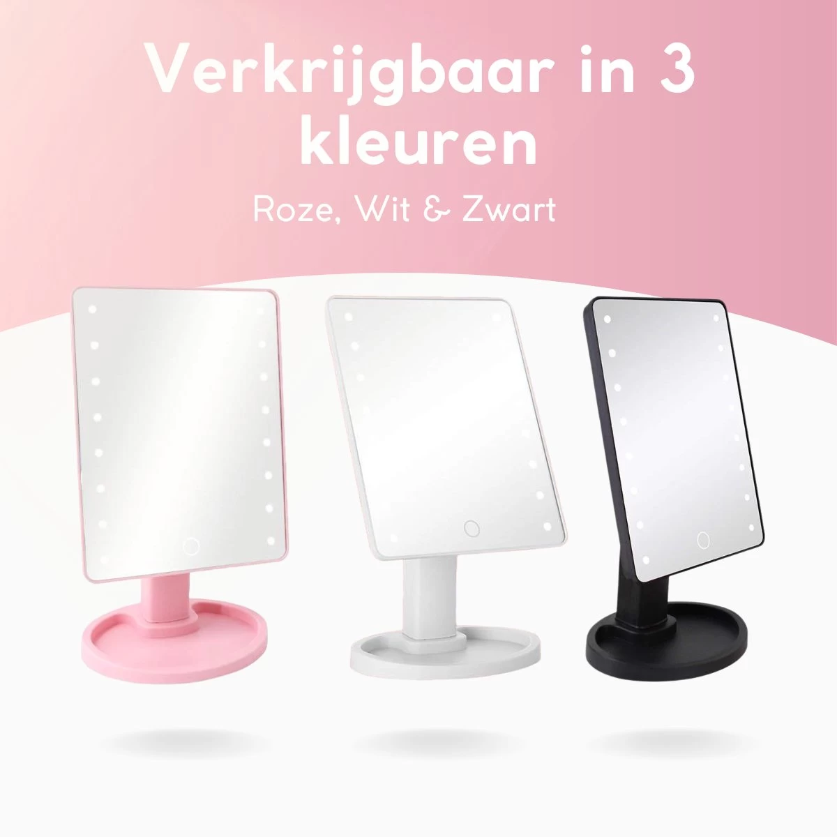 ECCEB - Make Up Spiegel - Led Verlichting - Cosmetica Spiegel - Verstelbaar 2 ECCEB - Make Up Spiegel - Led Verlichting - Cosmetica Spiegel - Verstelbaar - Afbeelding 2