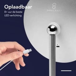 Make-up Spiegel Van Sanicraft® - USB Oplaadbaar - 360 Graden Draaibaar - Make Up Spiegel Met LED Verlichting - Afneembaar 10x Vergroting Spiegeltje - Diameter 17cm 11 Make-up Spiegel Van Sanicraft® - USB Oplaadbaar - 360 Graden Draaibaar - Make Up Spiegel Met LED Verlichting - Afneembaar 10x Vergroting Spiegeltje - Diameter 17cm -Make-Up Poeder Verkoop 1200x1200 1148