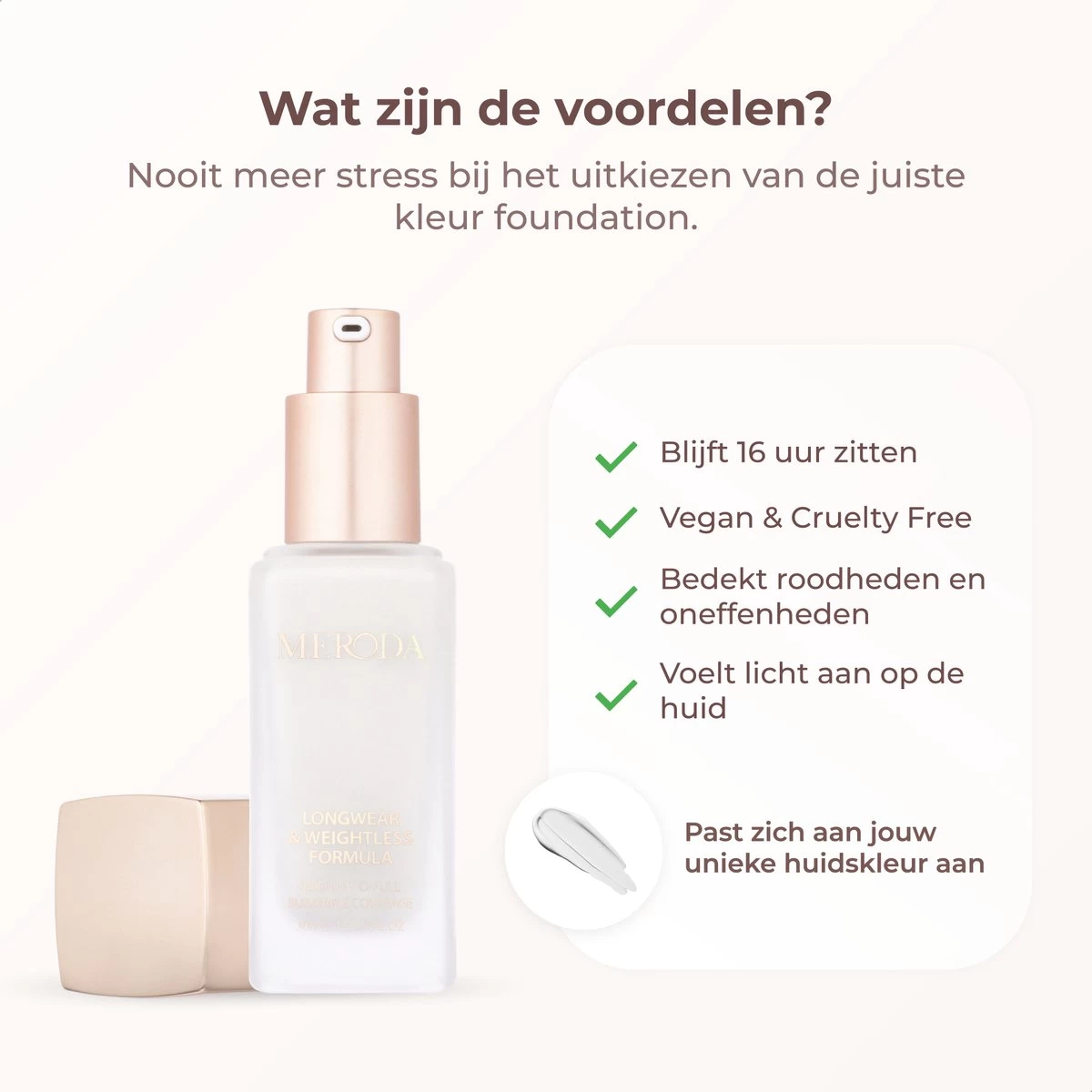 Meroda Changing Foundation - Kleurveranderende Foundation - 30ml 3 Meroda Changing Foundation - Kleurveranderende Foundation - 30ml - Afbeelding 3