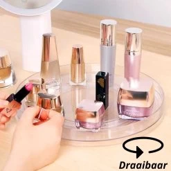 Merkloos Make Up Draaiplateau Organiser Plus Extra Gezichtsmasker - Make Up Organizer Transparant - 24cm - Make-up Organiser Transparant - Lazy Susan Draaiplateau - Draaiplateau - Draaischijf - Badkamer Organizer - Draaischijf - Make Up Doos - Bwa Commerce -Make-Up Poeder Verkoop 1200x1200 1184