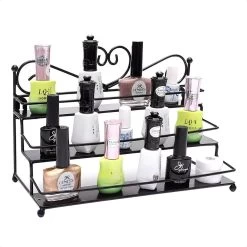 Confibel Nagellak Organizer - Nagellak Flesjes Houder - Essentiële Oliën Organizer - Rek Voor Flesjes - Wanddecoratie - Zwart