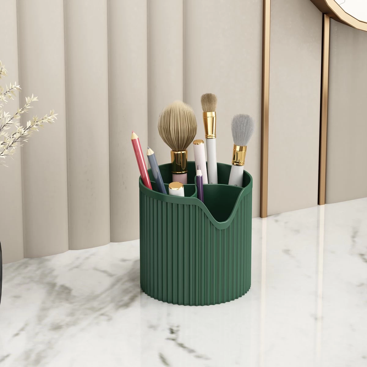 Mera.O - Make Up Organizer - Opbergdoos - Make Up Penhouder - Groen 4 Mera.O - Make Up Organizer - Opbergdoos - Make Up Penhouder - Groen - Afbeelding 4