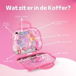 Make Up Koffer 25 Delig - Roze - Make Up Koffer Met Inhoud - Make Up Koffer Meisjes - Make Up Koffer Kinderen - Make Up Set Voor Meisjes -Make-Up Poeder Verkoop 1200x1200 1239