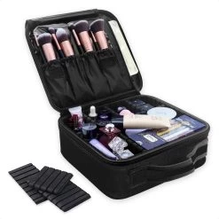 Cosmetica Koffer - Make-up Koffer Met Verstelbare Vakken - Visagie En Nagelstyliste Beauty Koffer - 26x23x9CM