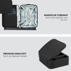 Cosmetica Koffer - Make-up Koffer Met Verstelbare Vakken - Visagie En Nagelstyliste Beauty Koffer - 26x23x9CM -Make-Up Poeder Verkoop 1200x1200 1249