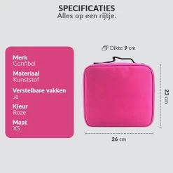 Cosmetica Koffer - Make-up Koffer Met Verstelbare Vakken - Visagie En Nagelstyliste Beauty Koffer - 26x23x9CM - Roze -Make-Up Poeder Verkoop 1200x1200 1263