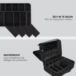 Cosmetica Koffer - Make-up Koffer Met Verstelbare Vakken - Visagie En Nagelstyliste Beauty Koffer - 35x25x11CM -Make-Up Poeder Verkoop 1200x1200 1272