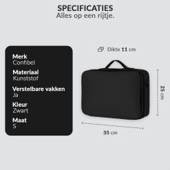 Cosmetica Koffer - Make-up Koffer Met Verstelbare Vakken - Visagie En Nagelstyliste Beauty Koffer - 35x25x11CM -Make-Up Poeder Verkoop 1200x1200 1276