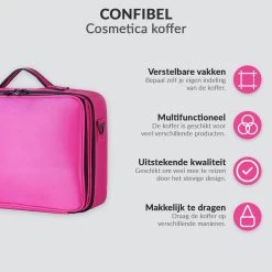 Cosmetica Koffer - Make-up Koffer Met Verstelbare Vakken - Visagie En Nagelstyliste Beauty Koffer - 40x30x14CM - Roze 20 Cosmetica Koffer - Make-up Koffer Met Verstelbare Vakken - Visagie En Nagelstyliste Beauty Koffer - 40x30x14CM - Roze -Make-Up Poeder Verkoop 1200x1200 1282
