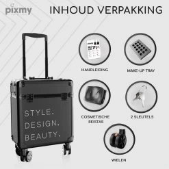 PIXMY® - MT130-S - Make Up Koffer - Cosmetica Koffer - DESIGN 12 PIXMY® - MT130-S - Make Up Koffer - Cosmetica Koffer - DESIGN -Make-Up Poeder Verkoop 1200x1200 1297