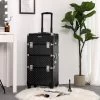 Merkloos Trolley, Make-up Koffer, Cosmetische Koffer, Voor Nageldesign, Make-up Organizer, Koffer Met Draagtas, Zwart JHZ04B