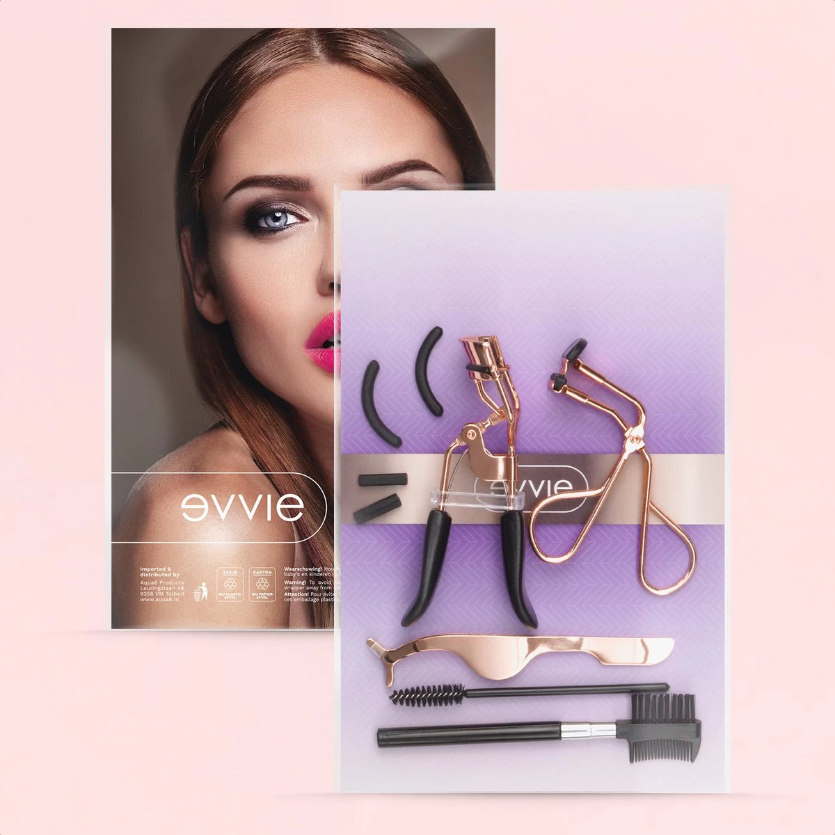 Wimperkruller Set – 5-delig – Met Wimperkruller, Wimperkruller Klein, Wimper Pincet, Wimper Borstel Met Kam, Spoolie - RVS – Rose Goud En Zwart 5 Wimperkruller Set – 5-delig – Met Wimperkruller, Wimperkruller Klein, Wimper Pincet, Wimper Borstel Met Kam, Spoolie - RVS – Rose Goud En Zwart - Afbeelding 5