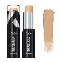Make-Up Poeder Verkoop 3 L'Oréal Infallible Longwear Shaping Highlighter Stick - 502 Gold Is Cold
