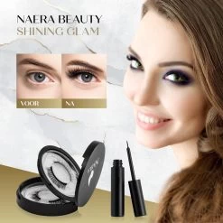 Naera Magnetische Wimpers Set - Inclusief Wimperzetter, Wimperhouder, Wimperschaar En 3 Flesjes Waterproof Eyeliner - 30 Keer Herbruikbaar - 12 Paar -Make-Up Poeder Verkoop 1200x1200 705