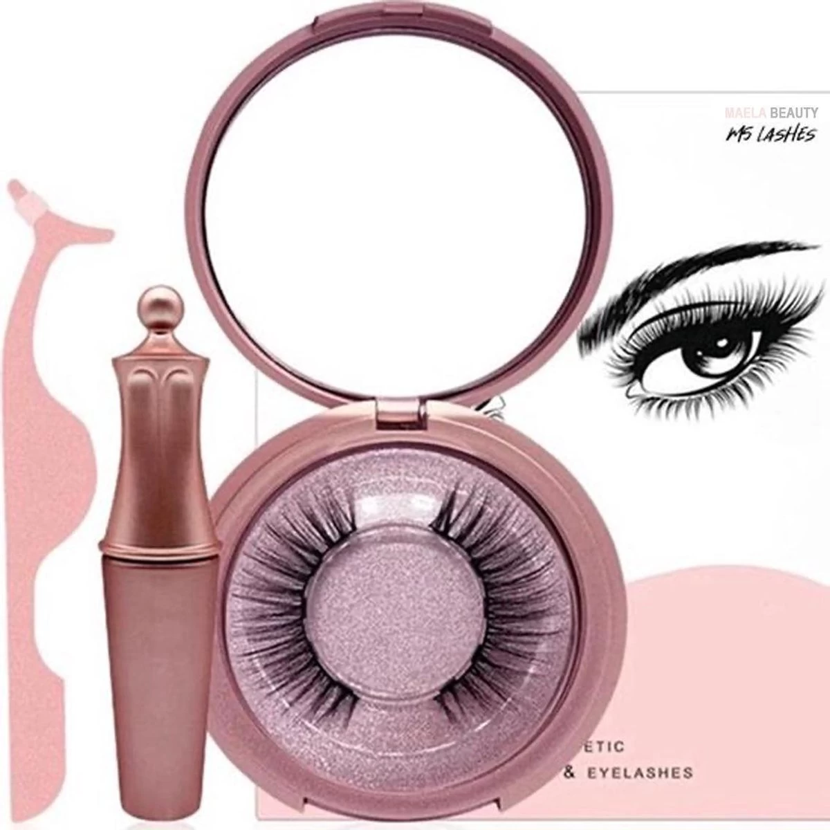Nepwimers Zonder Lijm | Magnetische Wimpers | Eyeliners | Diamond Wimpers | Pincet | Wimperset | Model Diamond | Fake Lashes | M5 Lashes Diamond Set | Herbruikbare Wimpers | 3D Wimpers | Kit | Waterbestendig | Natuurlijke Wimpers | Waterproof 11 Nepwimers Zonder Lijm | Magnetische Wimpers | Eyeliners | Diamond Wimpers | Pincet | Wimperset | Model Diamond | Fake Lashes | M5 Lashes Diamond Set | Herbruikbare Wimpers | 3D Wimpers | Kit | Waterbestendig | Natuurlijke Wimpers | Waterproof - Afbeelding 11
