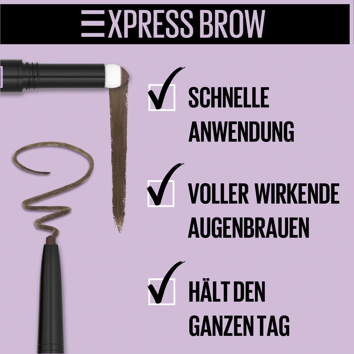 Maybelline Express Brow Duo Wenkbrauwpotlood - 05 Black Brown 11 Maybelline Express Brow Duo Wenkbrauwpotlood - 05 Black Brown - Afbeelding 11