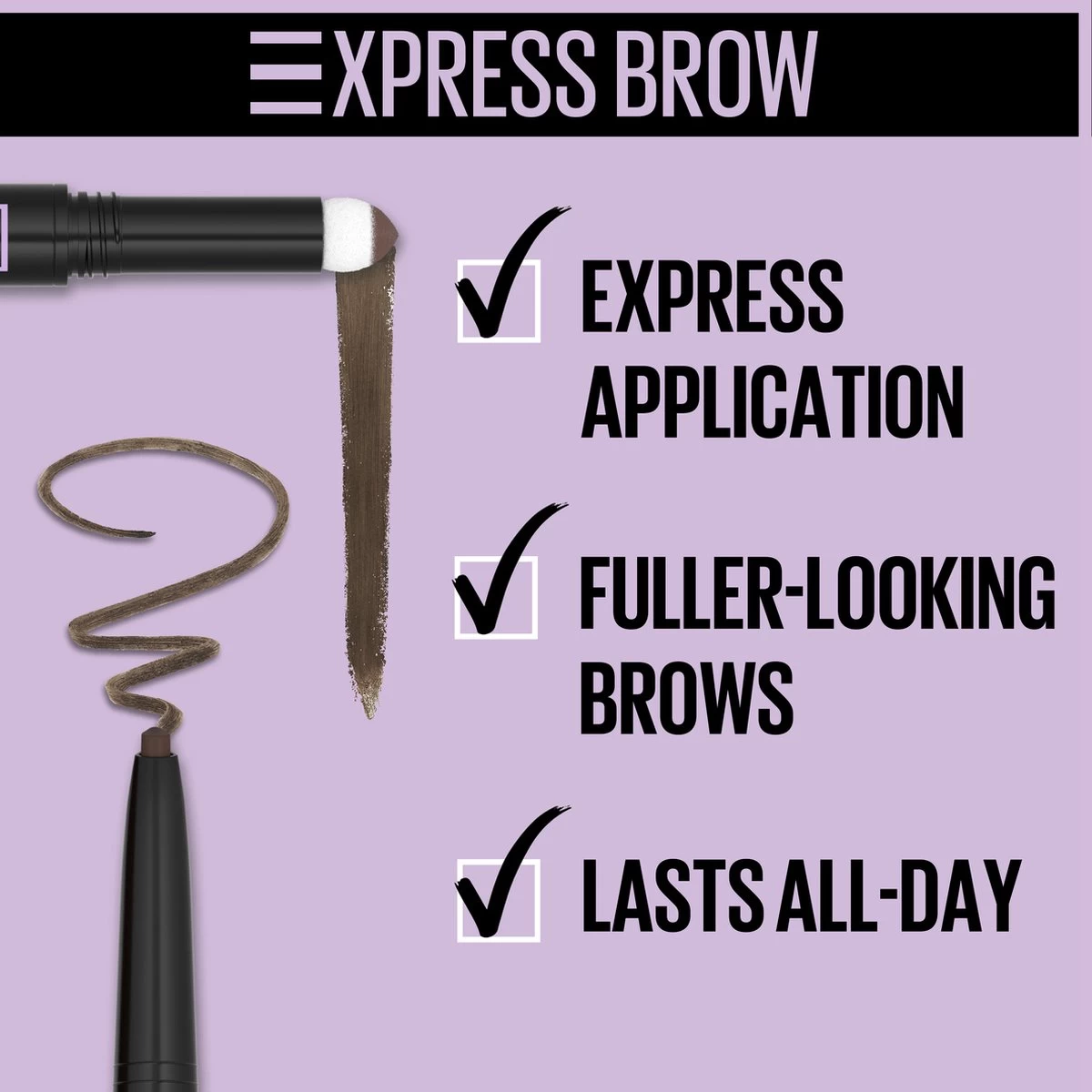 Maybelline Express Brow Duo Wenkbrauwpotlood - 05 Black Brown 15 Maybelline Express Brow Duo Wenkbrauwpotlood - 05 Black Brown - Afbeelding 15
