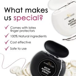 Marie-José & Co Brow Mapping String Set - Zwart & Witte Draad + 10 Vingerbeschermers - Perfect Wenkbrauwen Aftekenen Met Voorgekleurde Draad - Alternatief Voor Wenkbrauwsjablonen 11 Marie-José & Co Brow Mapping String Set - Zwart & Witte Draad + 10 Vingerbeschermers - Perfect Wenkbrauwen Aftekenen Met Voorgekleurde Draad - Alternatief Voor Wenkbrauwsjablonen -Make-Up Poeder Verkoop 1200x1200 991