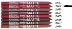 Leticia Well – Matte Tattoo Lippotlood / Lipliner – Rood / Hot Red - Nummer 11652 - 1 Stuks