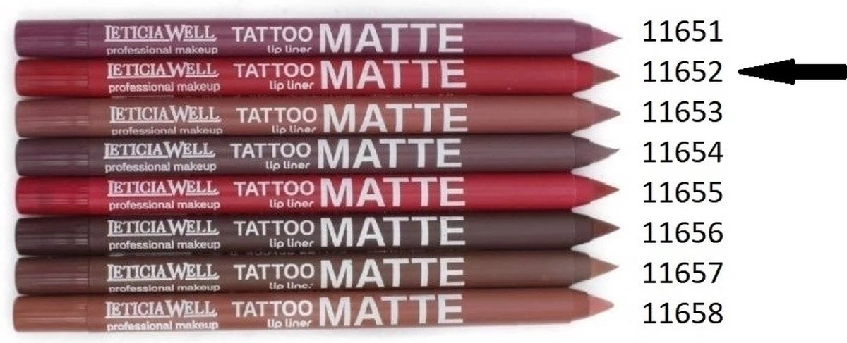 Leticia Well – Matte Tattoo Lippotlood / Lipliner – Rood / Hot Red - Nummer 11652 - 1 Stuks 1 Leticia Well – Matte Tattoo Lippotlood / Lipliner – Rood / Hot Red - Nummer 11652 - 1 Stuks