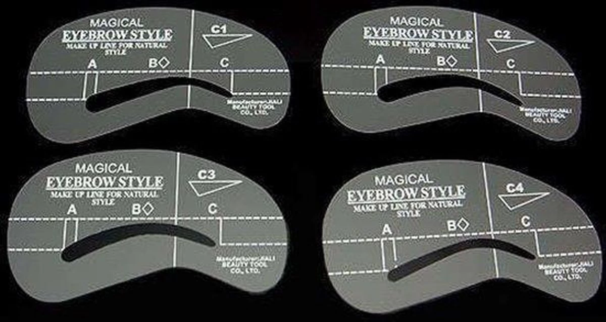 4 Stuks Wenkbrauw Mal - Template - Makeup - Sjabloon - Wenkbrauwpotlood 3 4 Stuks Wenkbrauw Mal - Template - Makeup - Sjabloon - Wenkbrauwpotlood - Afbeelding 3