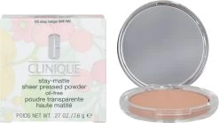 Clinique Stay-Matte Sheer Pressed Powder - 03 Stay Beige - 7,6 G -Make-Up Poeder Verkoop 1200x673 1