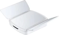 Merkloos Make-up Organizer Met Spiegel En LED Van METU-Online - Make Up Opberger - Make Up Spiegel Met Led Lamp - Makeup Opbergdoos - Make-up Spiegel Wit - Make Up Spiegel Met Verlichting En Usb - Make Up Koffer - Make Up Tafel - Make Up Organizer -Make-Up Poeder Verkoop 1200x729 1