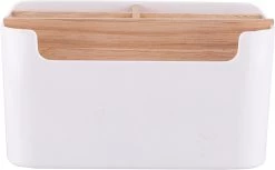 Altom Design Badkamer Orginazer 5-vaks - Gemaakt Van Ecologisch Bamboe - 18 X 14,5 X 9,5 Cm - Wit Bruin - Natura Line - Bamboo - Make-up Opbergbox -Make-Up Poeder Verkoop 1200x743 1