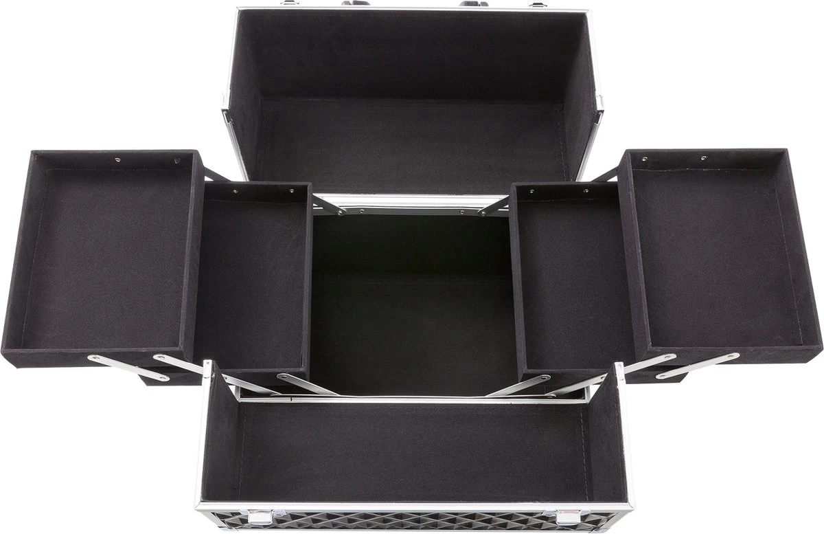 AREBOS Cosmeticakoffer Beauty Case Multikoffer 15 L Zwart 7 AREBOS Cosmeticakoffer Beauty Case Multikoffer 15 L Zwart - Afbeelding 7