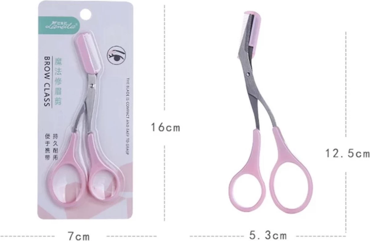 Without Lemons | Wenkbrauwschaar | Wenkbrauw Trimmer | Browshaper | BeautyTool | Gezichts Schaar | Dames| Ontharing | Design | Roze 2 Without Lemons | Wenkbrauwschaar | Wenkbrauw Trimmer | Browshaper | BeautyTool | Gezichts Schaar | Dames| Ontharing | Design | Roze - Afbeelding 2