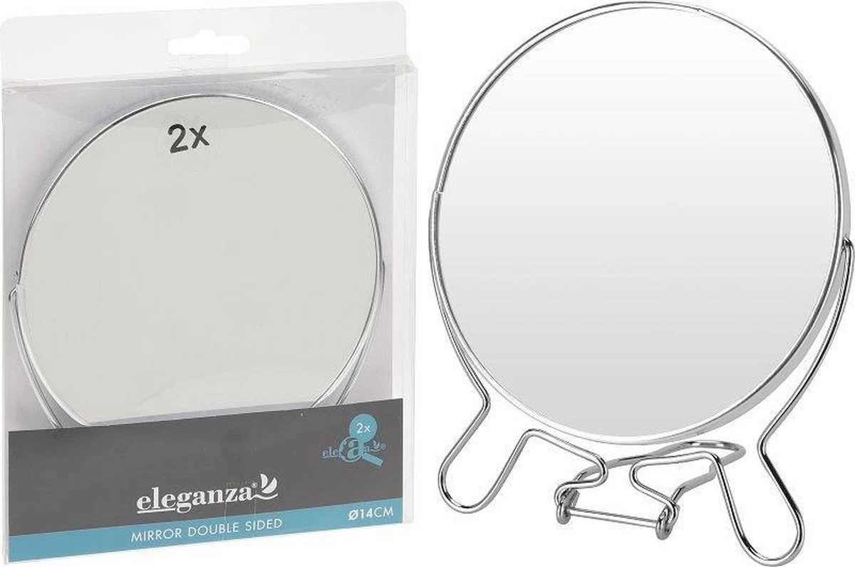 Eleganza Ronde Make-up Spiegel Met Vergroting Kantelbaar 1 Eleganza Ronde Make-up Spiegel Met Vergroting Kantelbaar