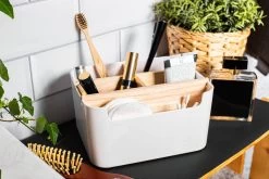 Altom Design Badkamer Orginazer 5-vaks - Gemaakt Van Ecologisch Bamboe - 18 X 14,5 X 9,5 Cm - Wit Bruin - Natura Line - Bamboo - Make-up Opbergbox -Make-Up Poeder Verkoop 1200x800 27