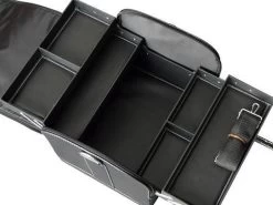 Praktische Handkoffer - Mat Zwart - Make-up, Nagel, Visagie Beautycase - Lichtgewicht - Met Draagriem -Make-Up Poeder Verkoop 1200x900 13