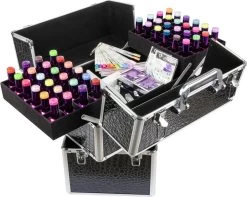 Cosmetica Of Nagel Koffer XL Zwart Glad 9 Cosmetica Of Nagel Koffer XL Zwart Glad -Make-Up Poeder Verkoop 1200x955 1