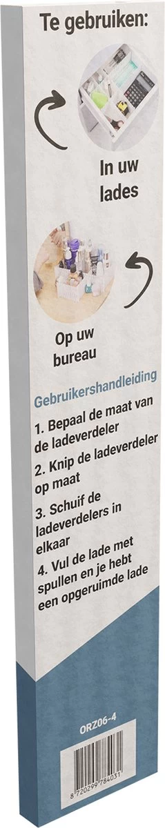 Waal® Lade Organizer - Lade Verdeler - 6 Stuks - Wit 5 Waal® Lade Organizer - Lade Verdeler - 6 Stuks - Wit - Afbeelding 5