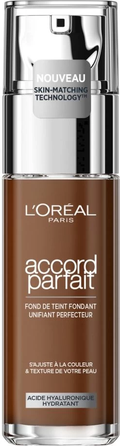 L’Oréal Paris - Accord Parfait Foundation - 10D/W - Natuurlijk Dekkende Foundation Met Hyaluronzuur En SPF 16 - 30 Ml