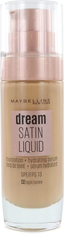 Maybelline Dream Radiant Liquid - 45 Light Honey - Foundation Geschikt Voor De Droge Huid Met Hyaluronzuur - 30 Ml
