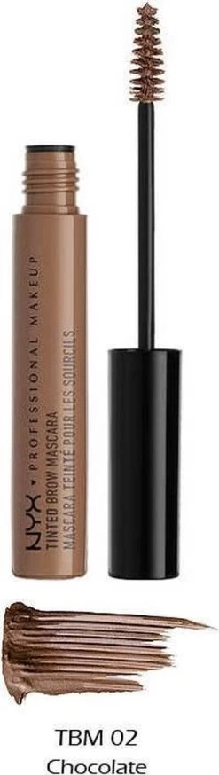 NYX Professional Makeup Tinted Brow Mascara - Chocolate TBM02 - Wenkbrauwgel -Make-Up Poeder Verkoop 339x1200 9