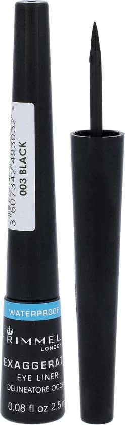 Rimmel London Rimmel Exaggerate Waterproof - Zwart - Eyeliner -Make-Up Poeder Verkoop 354x1200 3