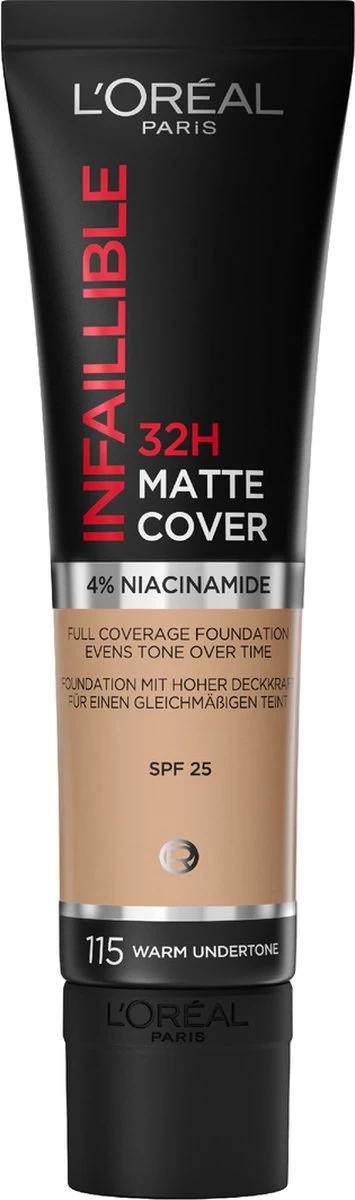 L’Oréal Paris Infaillible 32H Matte Cover Foundation - 115 - Foundation Met Een Volledige Dekking En Een Matte Finish - 30 Ml 1 L’Oréal Paris Infaillible 32H Matte Cover Foundation - 115 - Foundation Met Een Volledige Dekking En Een Matte Finish - 30 Ml