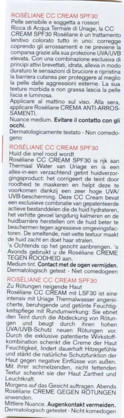 Uriage Roséliane Cc Crème Spf30 27 Uriage Roséliane Cc Crème Spf30 -Make-Up Poeder Verkoop 356x1200 2