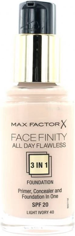 Max Factor Facefinity All Day Flawless 3-in-1 Liquid Foundation - 040 Ivory -Make-Up Poeder Verkoop 381x1200 2