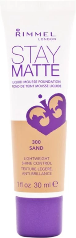 Rimmel London Stay Matte Liquid Foundation - 300 Sand -Make-Up Poeder Verkoop 385x1200 2