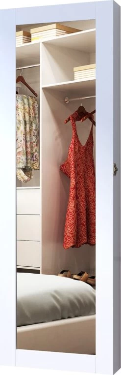 HOMCOM 2-in-1 Sieradenkast Wandspiegel Spiegelkast Sieraden Ladekast Spiegel 833-102WT 14 HOMCOM 2-in-1 Sieradenkast Wandspiegel Spiegelkast Sieraden Ladekast Spiegel 833-102WT -Make-Up Poeder Verkoop 389x1200 6