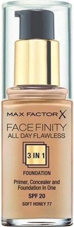 Max Factor Facefinity All Day Flawless 3-in-1 Liquid Foundation - 077 Soft Honey 21 Max Factor Facefinity All Day Flawless 3-in-1 Liquid Foundation - 077 Soft Honey -Make-Up Poeder Verkoop 391x1200