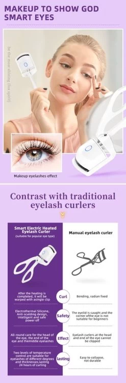 BeautyTech Elektrische Wimperkruller/Wimperkrultang - Roze - Oplaadbaar - Beauty - Verzorging - Make Up -Make-Up Poeder Verkoop 397x1200 4